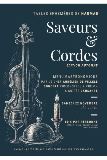 Soirée Saveurs et Cordes au Domaine Naumad. Restauration et concert privé {{brizy_dc_image_alt imageSrc=